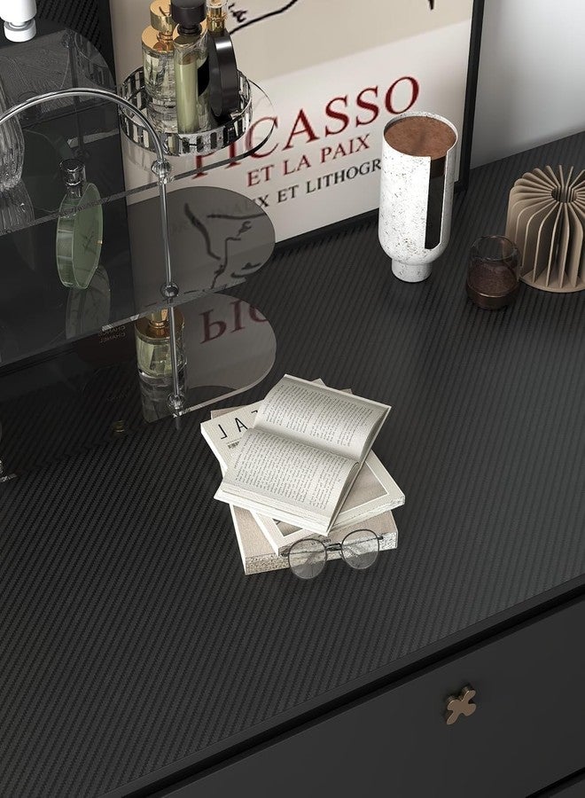 صن بيرد ورق جدران صن بيرد أسود، ورق جدران قابل للتقشير واللصق، ورق جدران ثلاثي الأبعاد من الفينيل، ورق جدران ذاتي اللصق، ورق جدران قابل للإزالة ذو ملمس مميز، ورق لاصق أسود داكن لغرفة النوم، أسطح الطاولات، الخزائن (60 × 200 سم) - Image 2